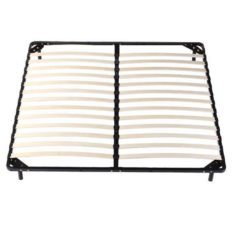 Somiera metalica rabatabila pentru pat 180x200 cm cu pistoane gaz, 26 lamele, cadru rezistent, negru - imagine 2