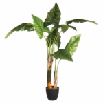 Planta artificiala Atmosphera Banana tree cu ghiveci, bananier, 65x65x120 cm, verde