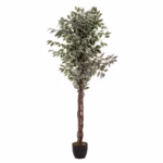 Planta artificiala Atmosphera Ficus cu ghiveci, 97x86x185 cm, verde in doua nunante