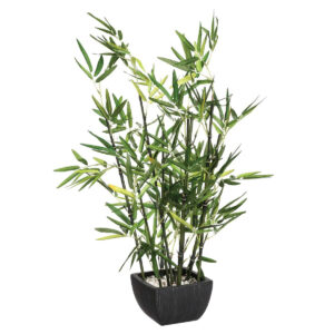 Planta artificiala Atmosphera Bambou cu ghiveci, bambus, 36x36x76 cm, verde