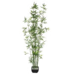 Planta artificiala Atmosphera bambus cu ghiveci ceramic, 180 cm, verde
