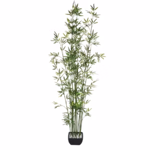 Planta artificiala Atmosphera bambus cu ghiveci ceramic, 180 cm, verde