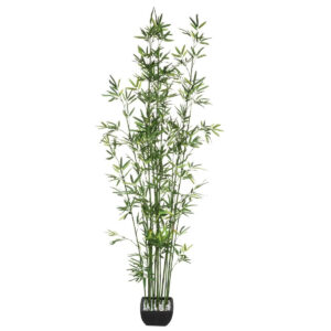 Planta artificiala Atmosphera bambus cu ghiveci ceramic, 180 cm, verde