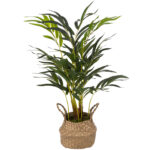 Planta artificiala Atmosphera Palmier cu ghiveci natural, 80 cm, verde
