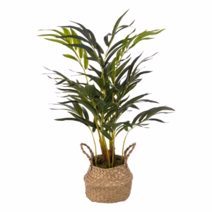 Planta artificiala Atmosphera Palmier cu ghiveci natural, 80 cm, verde