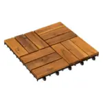 Dale din lemn de acacia, set 9 bucati, 30x30 cm, maro