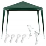 Cort pavilion de gradina, 250x250 cm, impermeabil cu rezistenta UV, verde