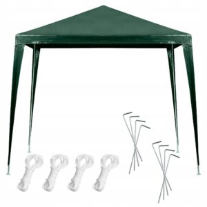 Cort pavilion de gradina, 250x250 cm, impermeabil cu rezistenta UV, verde