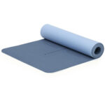 Saltea yoga antiderapanta din TPE, 183x61x0.6 cm, cu curea transport, albastru