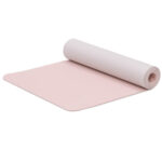 Saltea fitness antiderapanta din TPE, 183x61x1 cm, cu curea transport, roz