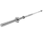 Bara haltera pentru greutati, 180 cm, diametru 25 mm, otel cromat, incarcare maxima 140 kg, argintiu