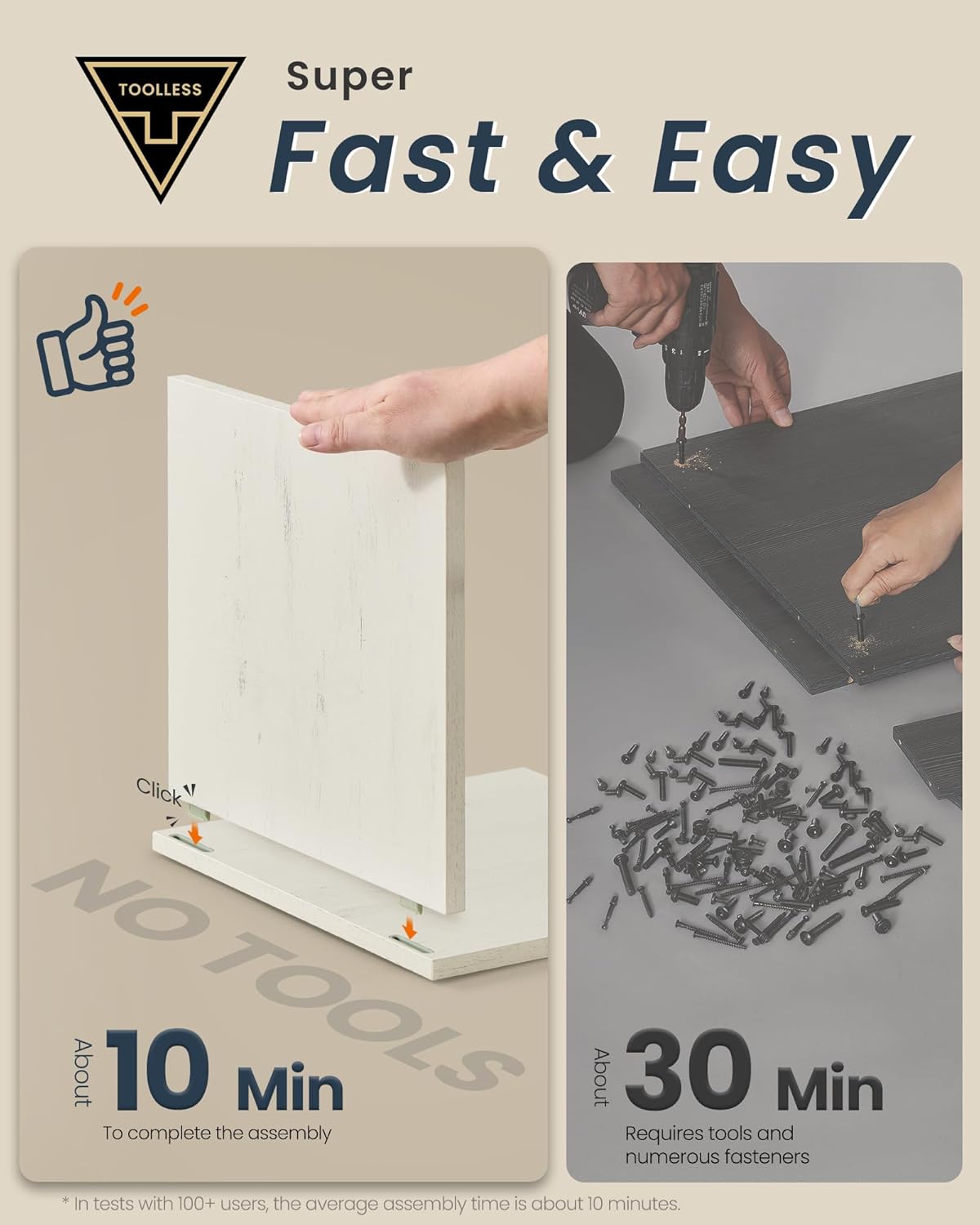 SONGMICS Masca baie pentru chiuveta, suport lavoar, raft reglabil, stil rustic modern, 60x30x61 cm, alb rustic - imagine 6