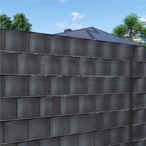 Panou de gard pentru intimitate in gradina, PVC, 50 x 0.19 m, gri antracit