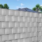 Panou de gard pentru intimitate in gradina, PVC, 50 x 0.19 m, gri