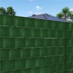 Panou de gard pentru intimitate in gradina, PVC, 50 x 0.19 m, verde