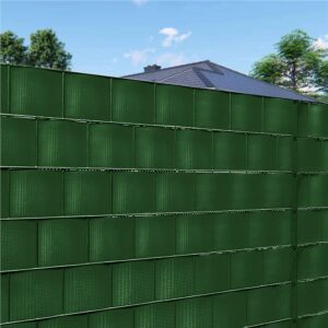 Panou de gard pentru intimitate in gradina, PVC, 50 x 0.19 m, verde