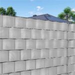 Panou de gard pentru intimitate in gradina, PVC, 50 x 0.05 m, gri