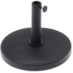 Baza umbrela din beton 12 kg, cu prindere metalica reglabila, rotunda, negru