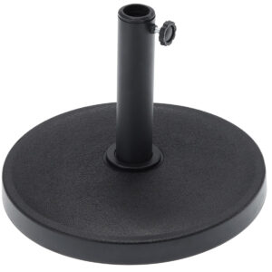 Baza umbrela din beton 12 kg, cu prindere metalica reglabila, rotunda, negru
