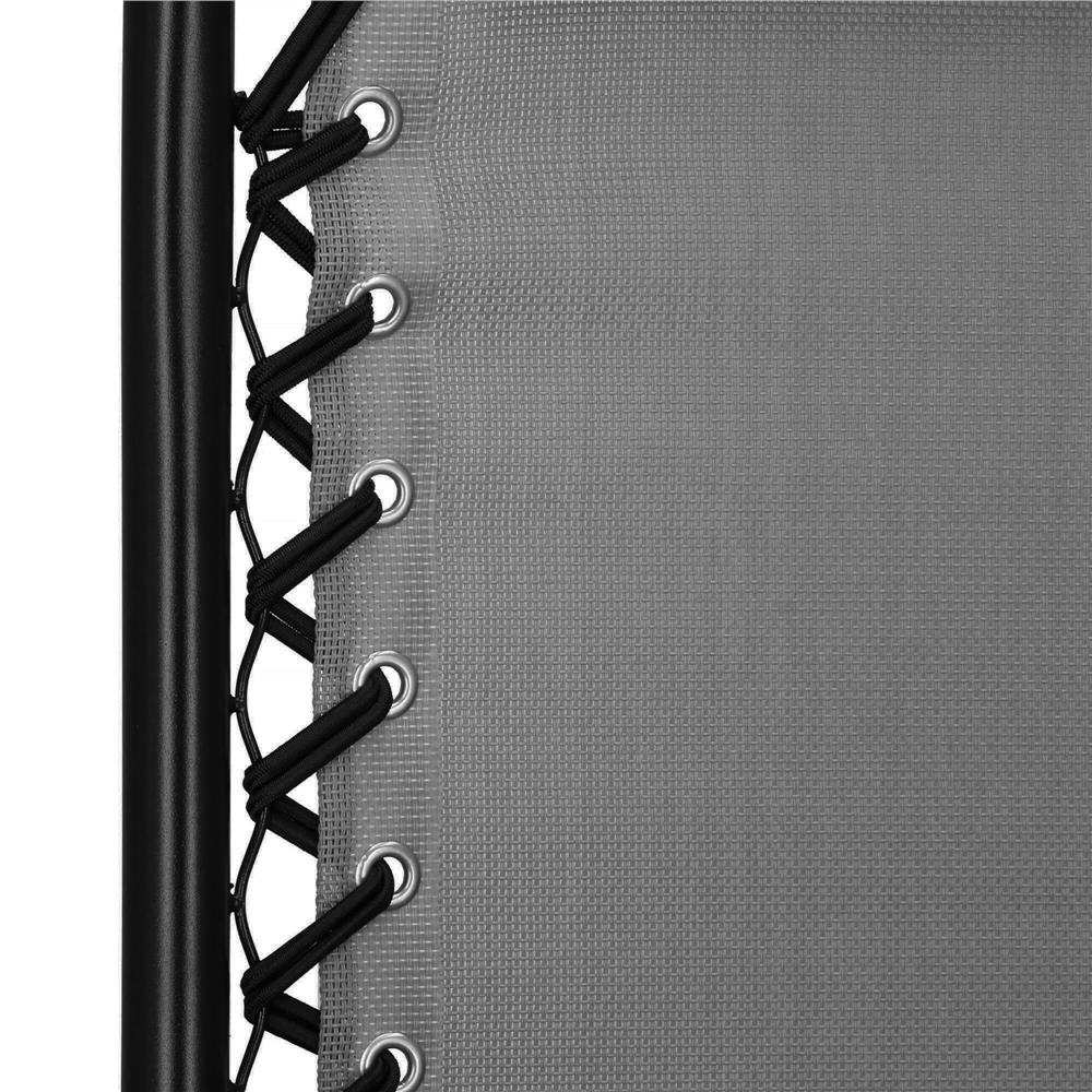 Sezlong scaun pliant plaja sau gradina, Siesta, gravitatie zero, cu tetiera, 175x67x110 cm, gri - imagine 8