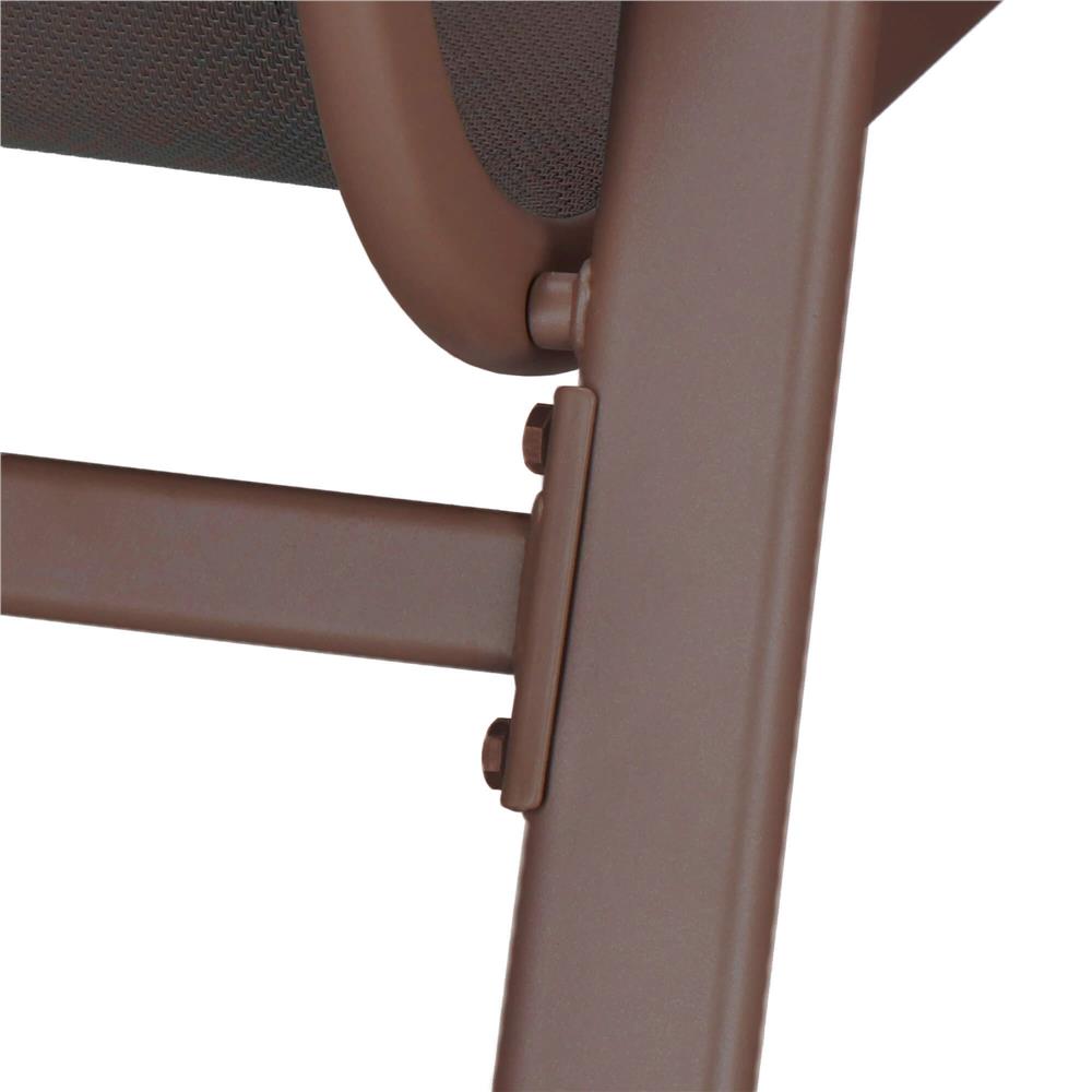Set 4 scaune gradina cu brate, cadru otel si sezut textilene, 53x72x92 cm, maro - imagine 26