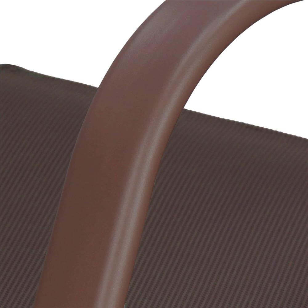 Set 4 scaune gradina cu brate, cadru otel si sezut textilene, 53x72x92 cm, maro - imagine 27