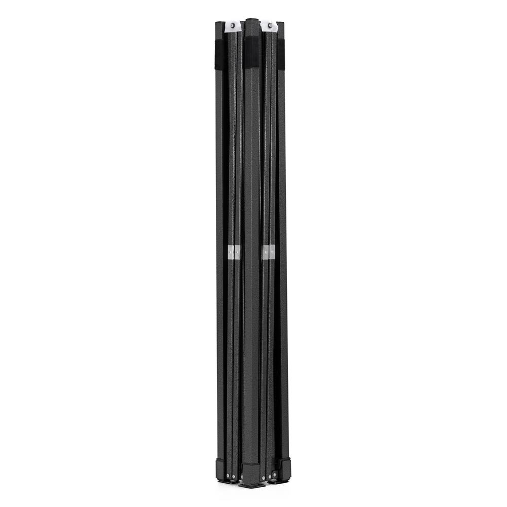 Pavilion pliabil gradina 3x3 m cu acoperis impermeabil si 3 pereti laterali, structura metalica, inaltime reglabila, negru - imagine 17