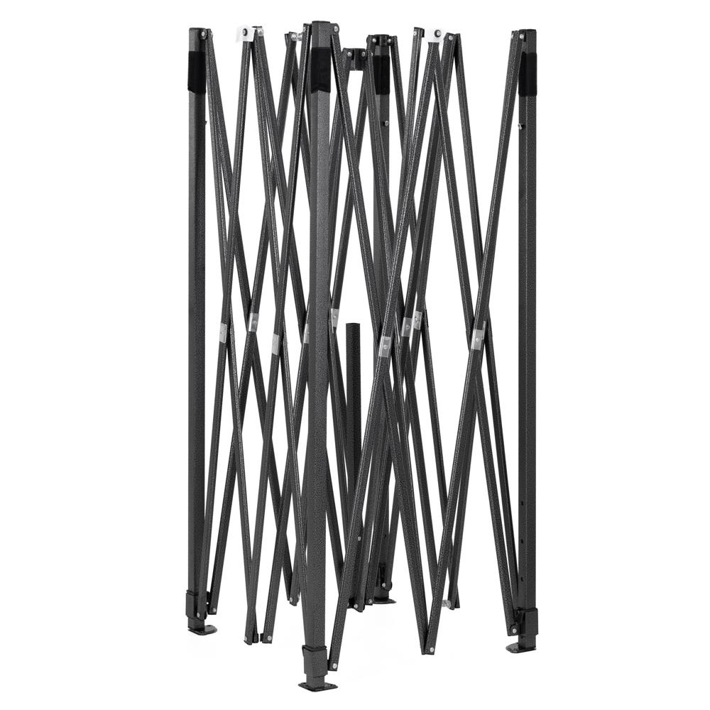 Pavilion pliabil gradina 3x3 m cu acoperis impermeabil si 3 pereti laterali, structura metalica, inaltime reglabila, negru - imagine 25