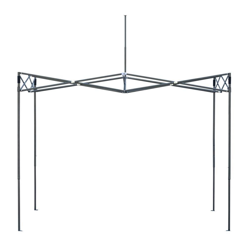 Pavilion pliabil gradina 3x3 m cu acoperis impermeabil si 3 pereti laterali, structura metalica, inaltime reglabila, negru - imagine 27