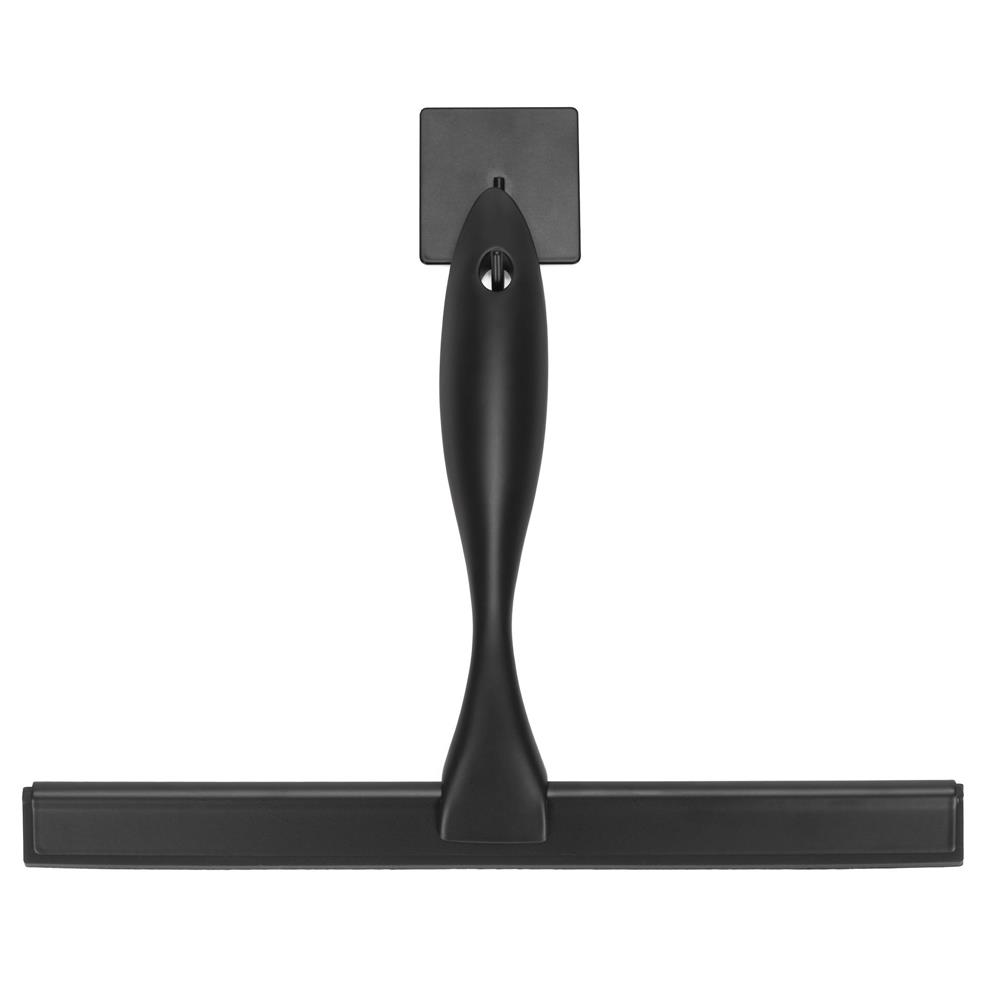 Racleta pentru baie din inox cu suport adeziv, lama 25 cm, finisaj mat negru - imagine 13