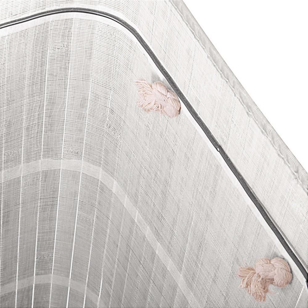 Cos pentru rufe din bambus, pliabil, cu 2 compartimente, volum 105 L, 63x52x33 cm, alb si gri - imagine 19