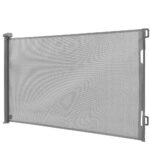 Poarta de siguranta retractabila si extensibila, pentru copii sau animale de companie, 162x86 cm, gri