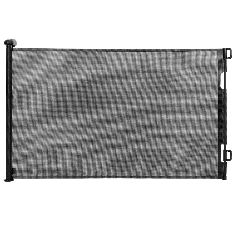 Poarta de siguranta retractabila si extensibila, pentru copii sau animale de companie, 162x86 cm, negru - imagine 2