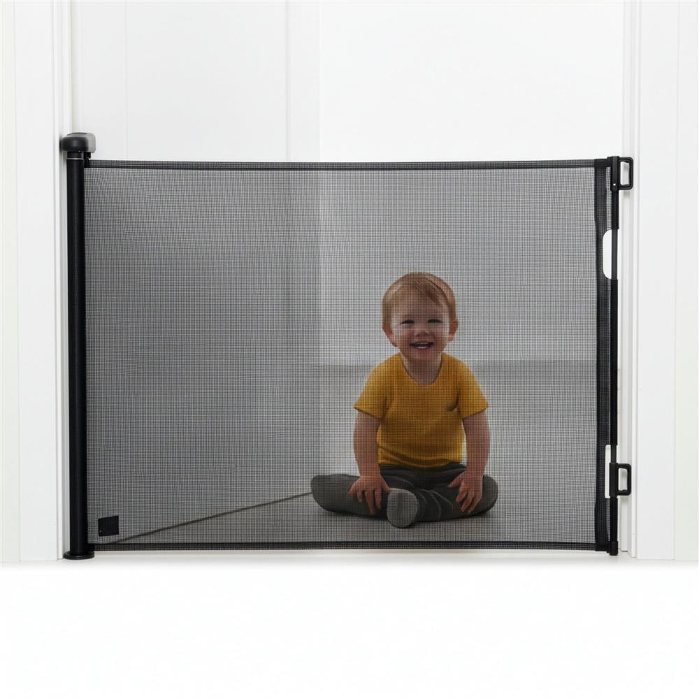 Poarta de siguranta retractabila si extensibila, pentru copii sau animale de companie, 162x86 cm, negru - imagine 19