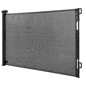 Poarta de siguranta retractabila si extensibila, pentru copii sau animale de companie, 162x86 cm, negru