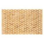 Covor antiderapant din bambus pentru baie, lamele verticale, 50x80 cm, maro natur