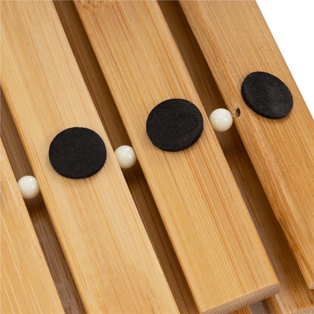 Covor antiderapant din bambus pentru baie, lamele orizontale, 50x80 cm, maro natur - imagine 13