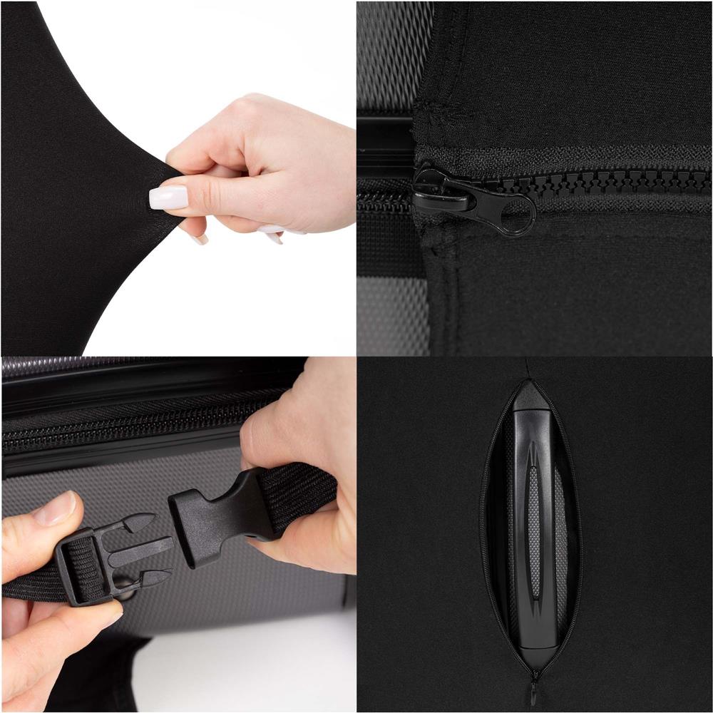 Husa protectie troler, elastica, marime M, cu fermoar dublu si catarama, negru - imagine 10