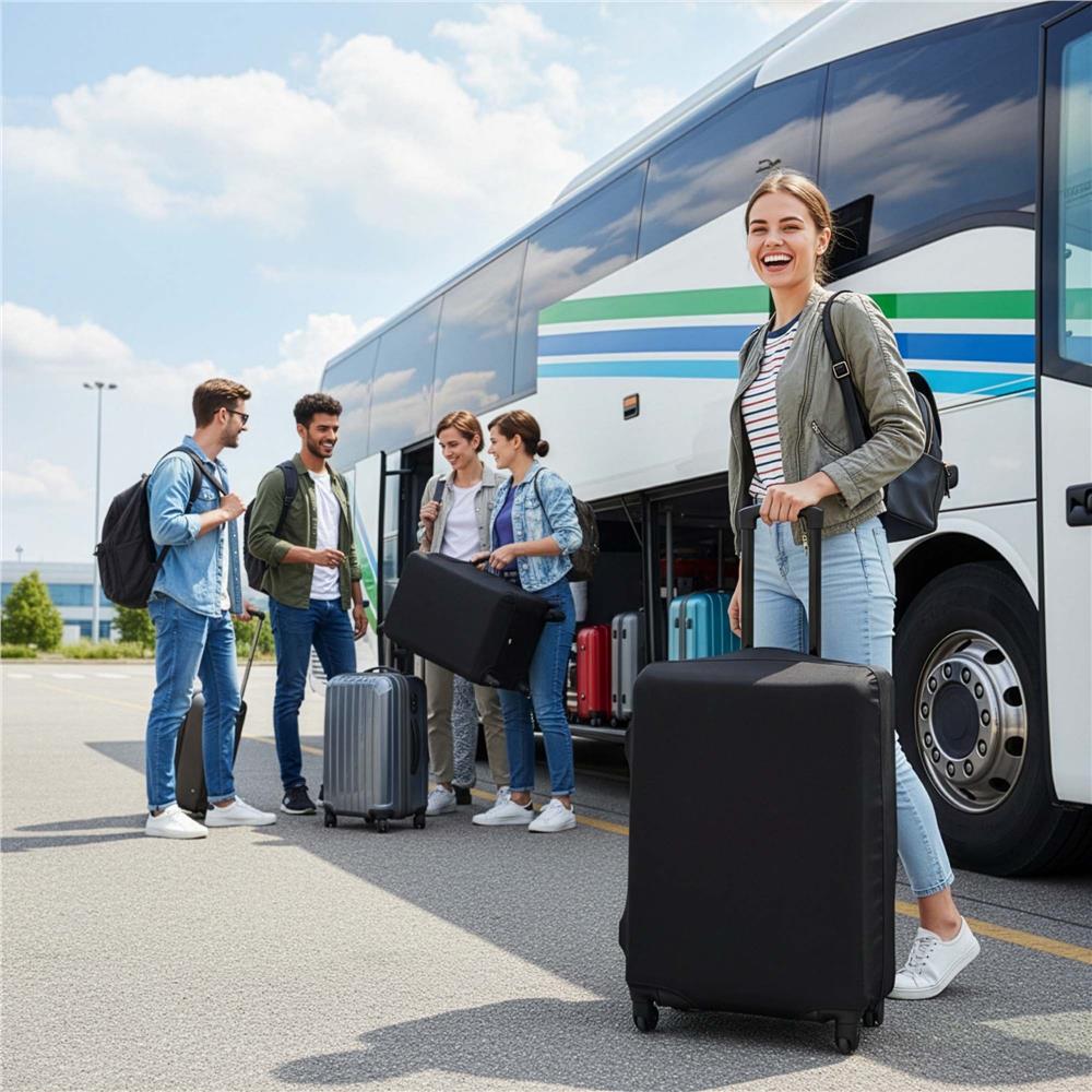 Husa protectie troler, elastica, marime M, cu fermoar dublu si catarama, negru - imagine 11