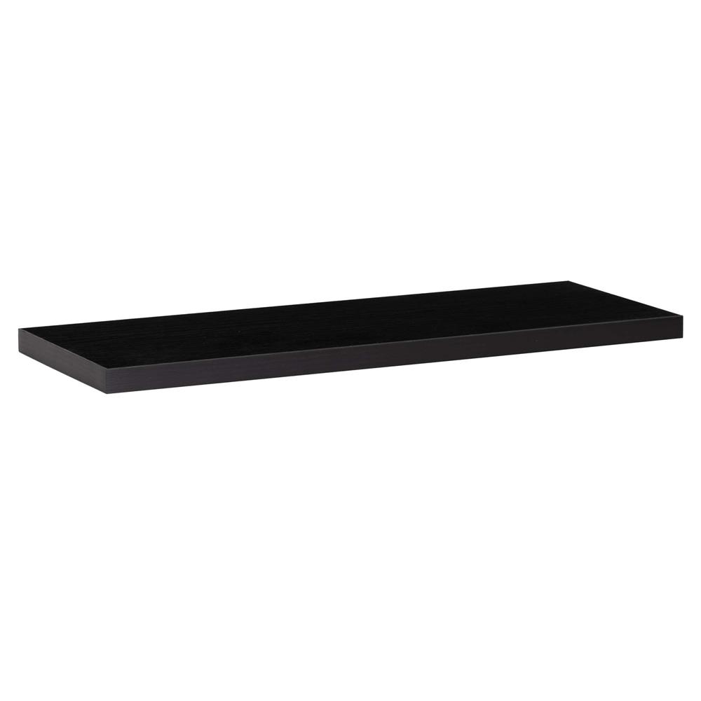 Set 4 rafturi supendate de perete, MDF cu suport metalic ingropat, 40x15 cm, negru - imagine 12