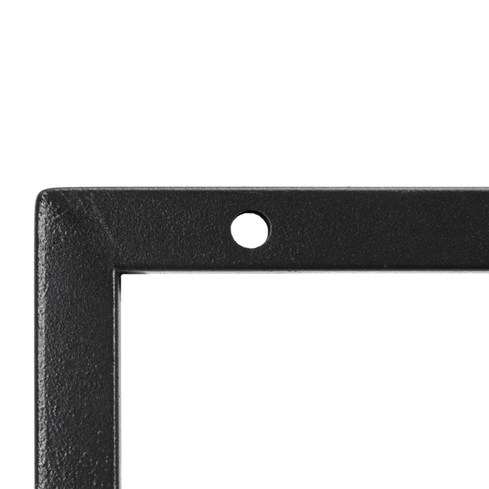 Raft de perete cu 3 polite din MDF si cadru metalic, 58x21x50 cm, negru - imagine 10