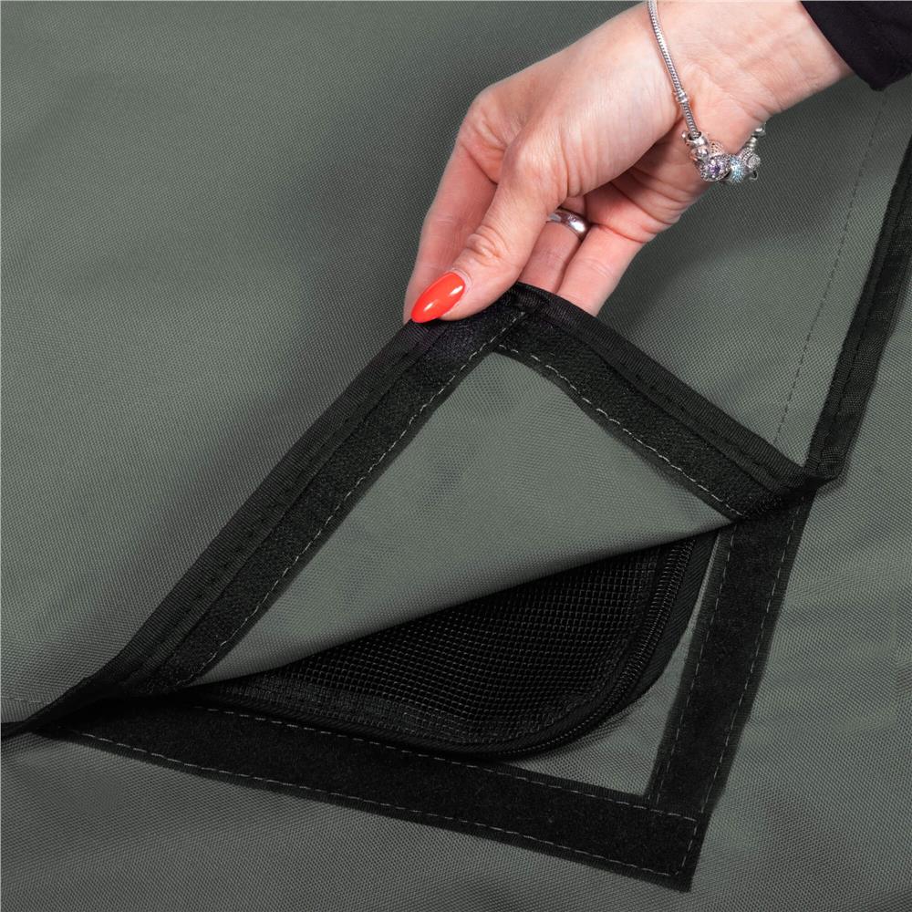 Remorca bicicleta pentru transport animale, cu acoperis impermeabil, maxim 40 kg, verde si negru - imagine 25