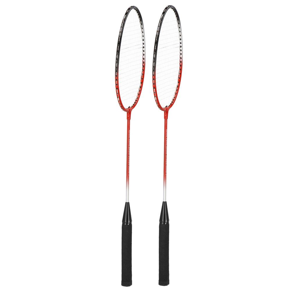 Set badminton 9 piese, 2 rachete metalice, 6 fluturasi si husa, 66 cm, multicolor - imagine 5