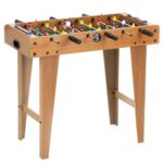 Masa de fotbal pentru copii, cu 6 manere, 18 jucatori, structura si picioare MDF, tabela scor, 69x35x62 cm