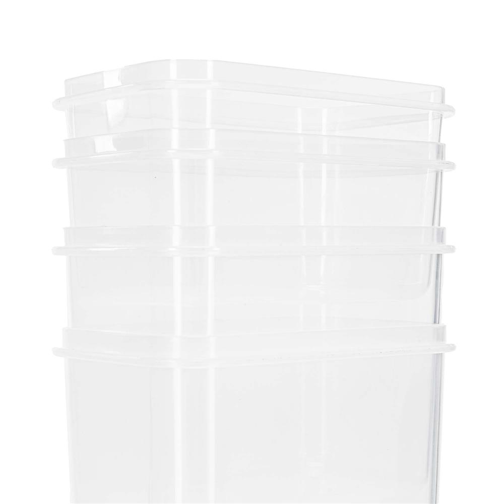 Set 24 recipiente ermetice pentru depozitarea alimentelor, cu capacitati de 0,8 L, 1,4 L, 2 L si 2,8 L, capace etanse, compatibile cu microunde, congelator si masina de spalat vase, transparent si gri - imagine 13