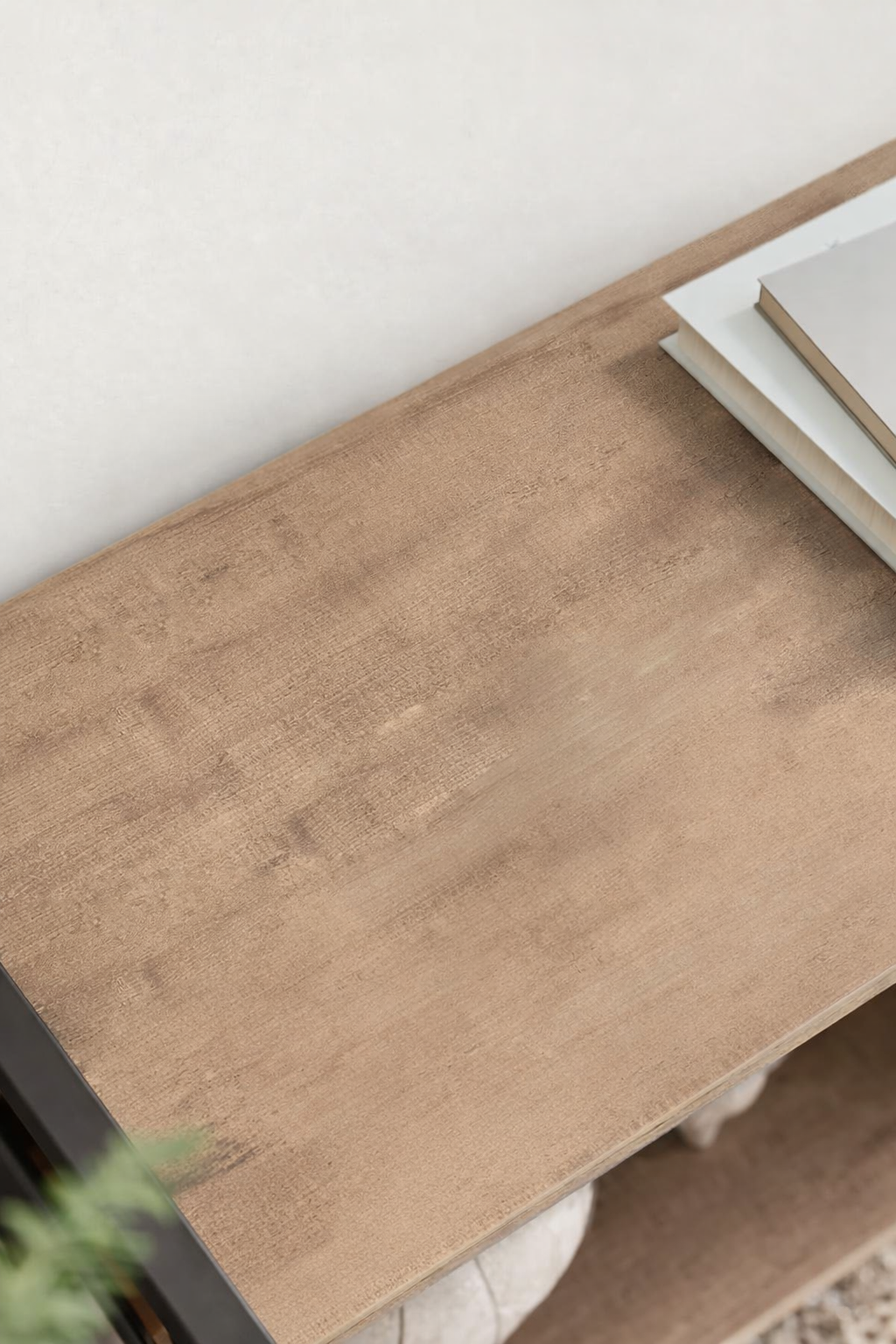 VASAGLE Biblioteca cu 4 rafturi si dulap inferior cu 2 usi, stil industrial, 74x30x155cm, stejar - imagine 6