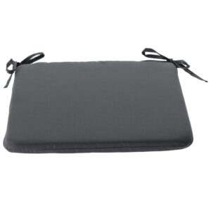 Perna scaun 40x40x3 cm, poliester impermeabil, cu fermoar si prindere, gri inchis