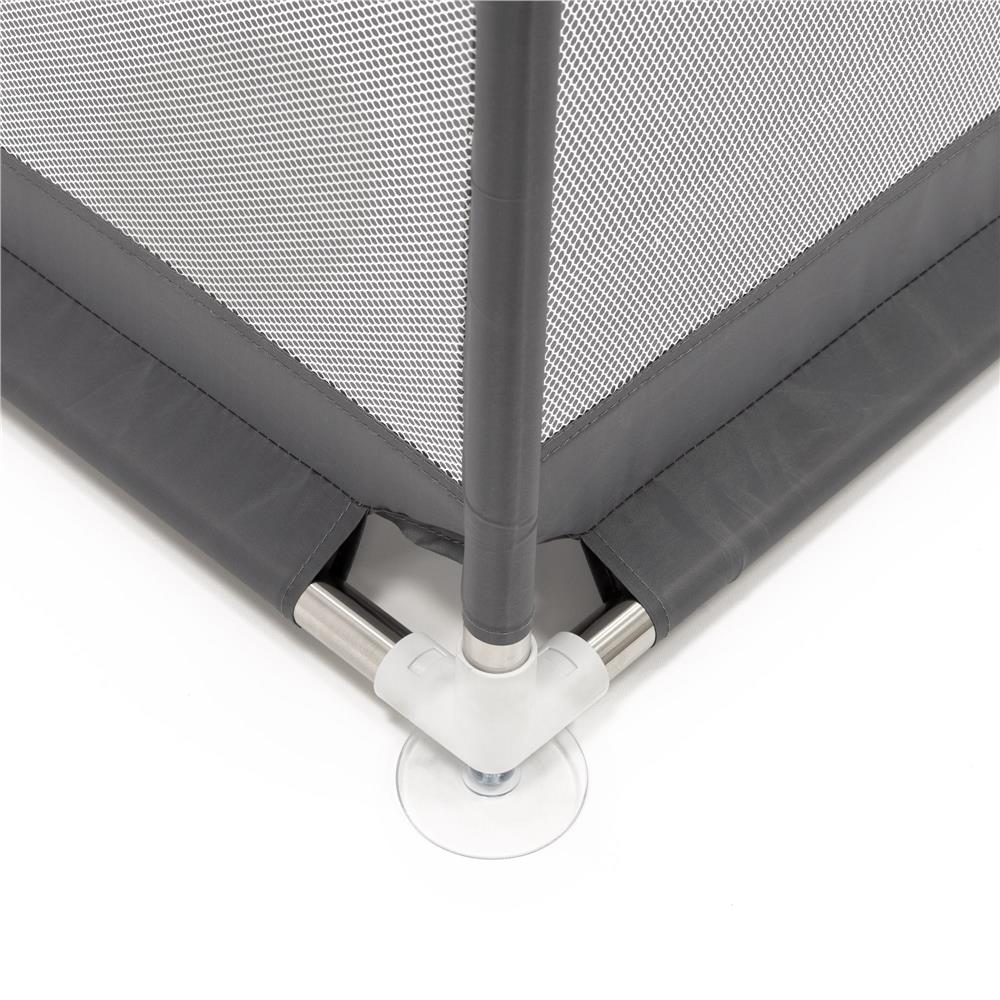 Tarc de joaca pliabil pentru copii, cu intrare cu fermoar, 200x180x66 cm, gri - imagine 14