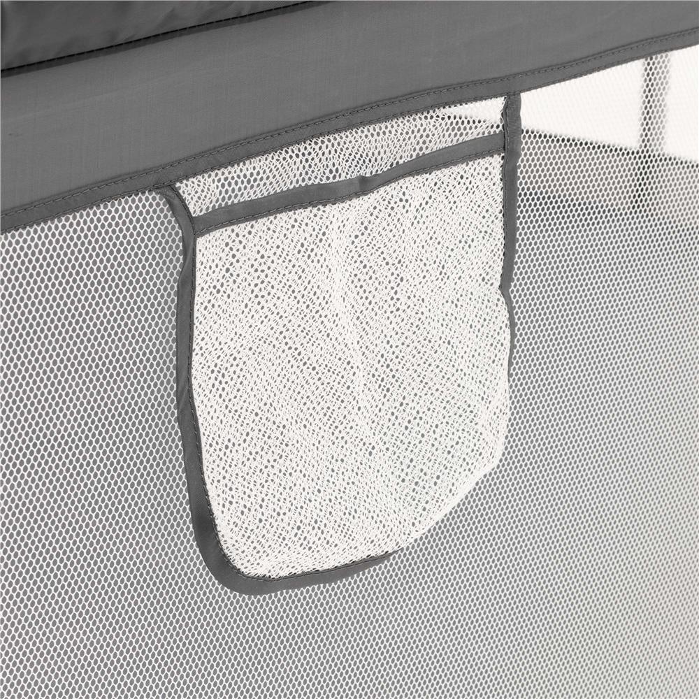 Tarc de joaca pliabil pentru copii, cu intrare cu fermoar, 200x180x66 cm, gri - imagine 16