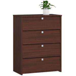 Dulap pantofi RUBIN 4 niveluri, cu usi rabatabile, PAL laminat 16 mm, 66x36x85 cm, maro wenge